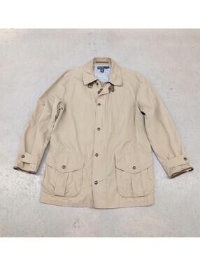 Vintage Polo Ralph Lauren Beige Duster Coat Checkered Lining